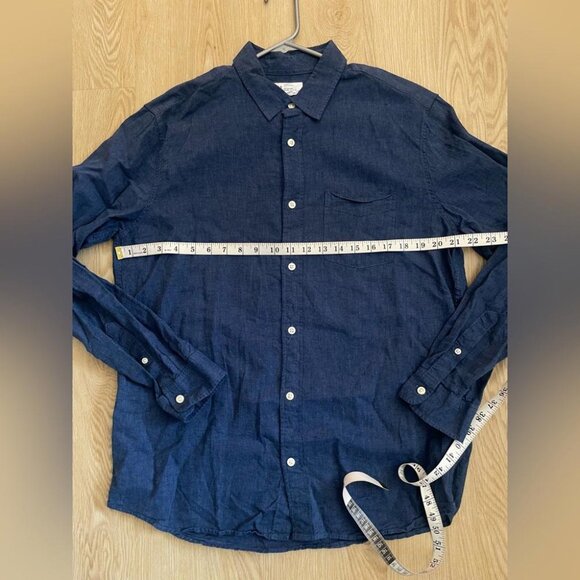 Minimalist Casual GAP Linen Long-Sleeve Shirt Relaxed Breezy Spring Summer Ready - Picture 7 of 10